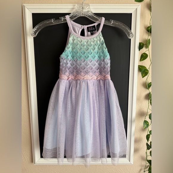 Kids Mermaid Lace Dress - Picture 1 of 3